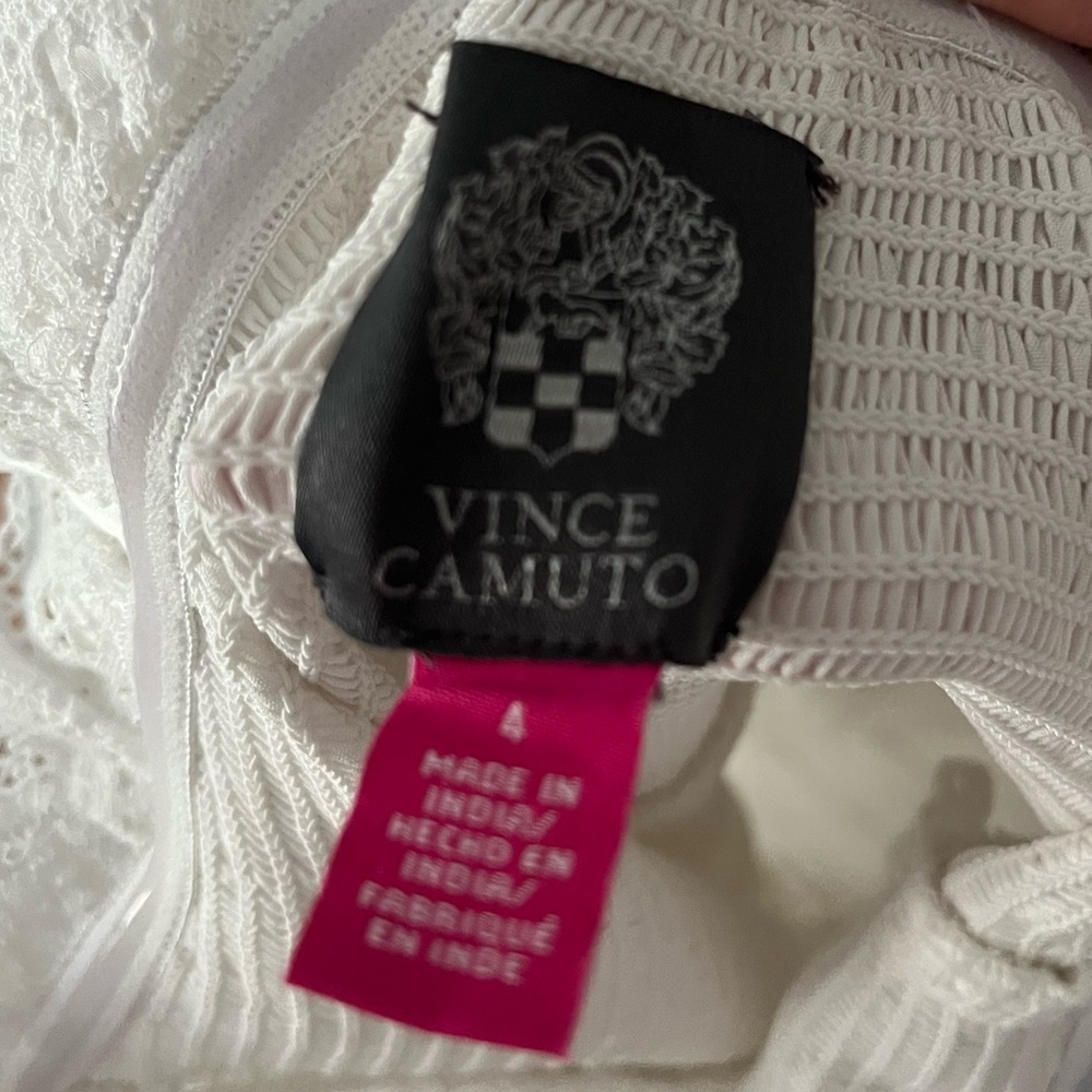 Vince Camuto Ivory Ruffled Midi Dress - Picture 4 of 4